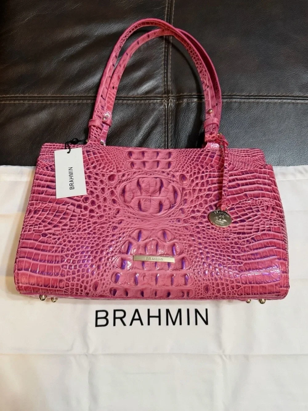 Brahmin Josette Plox Pink Melbourne Bag